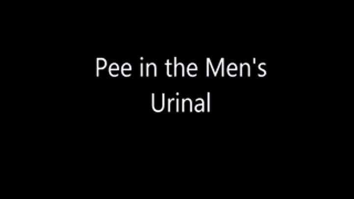 Pee in the Men's Urinal