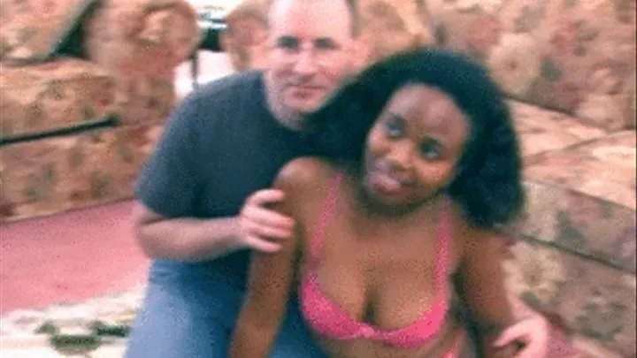 hot ebony in interracial sex scene with older stud