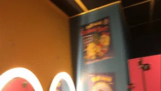 Public bathroom Peeing at an arcade