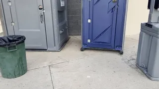 Big plop drop in porta potty