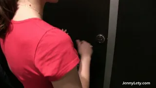 I take him into the fitting room to make him cum with my mouth!