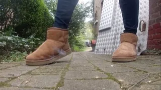 Crushing Ugg boots with platform boots