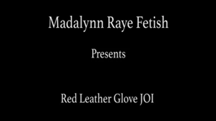 Red Leather Glove Jerk Off Encouragement