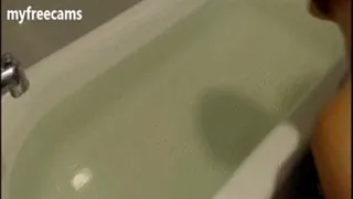 Practicing Breath Holding in Bathtub