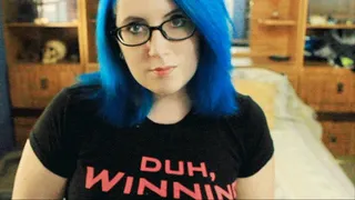 Blue Haired Bitch Throws Tissues In Your Face