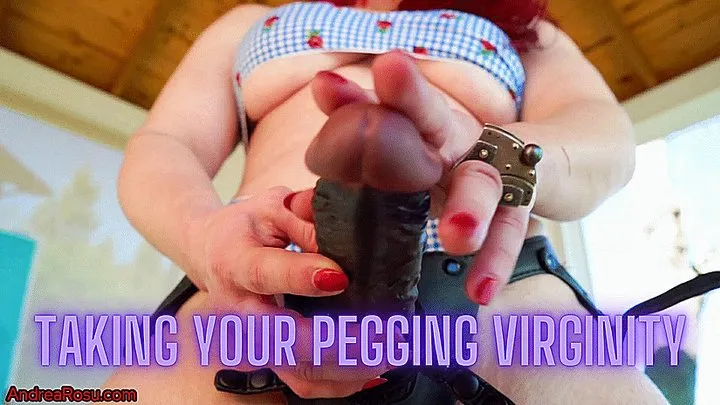 Taking your Pegging Virginity: bend over my boy, I promise to be gentle - pegging & foot worship Andrea Rosu