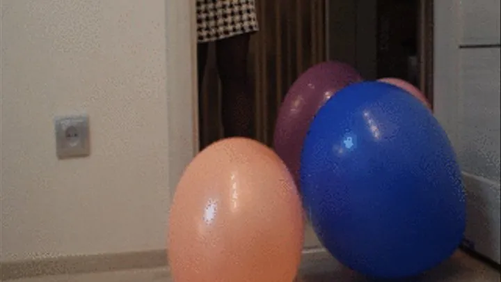Balloons stomping with Nastya