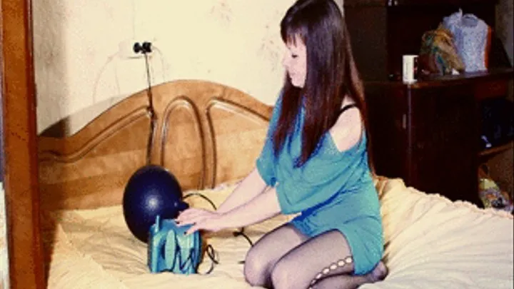 Kristina and big Blue Balloon