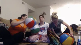 Three Girls Three Beach Balls -Pop Edition