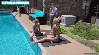 PI Constance Defeats 2 Villains PoolSide