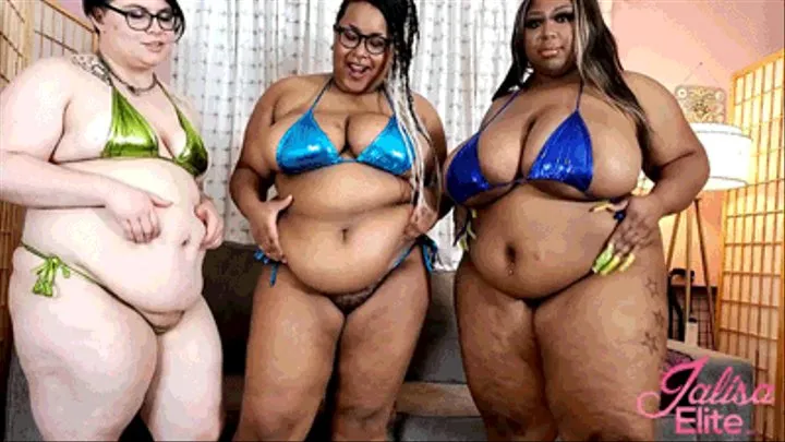 Triple BBW Tiny Shiny Bikini Oily Jiggle