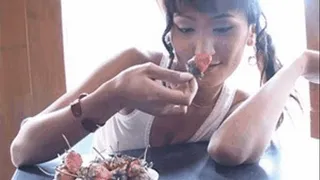 Angela loves masturbating with strawberries. - FULL