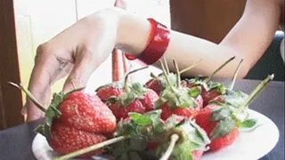 Angela loves masturbating with strawberries. - PART 1