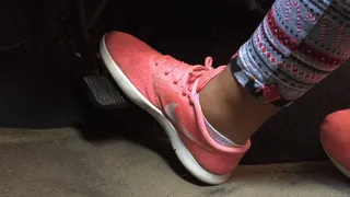 Driving to Houston in my pink Nike Flex