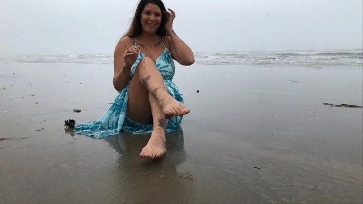 Brina Candi in Sandy Soles on the Beach