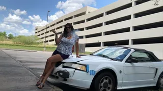 Brina Candi Smoking a Cigarette with my Mustang