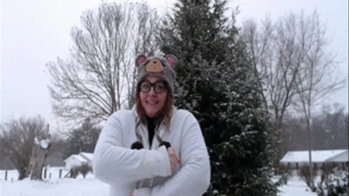 Catching snowflakes with tongue