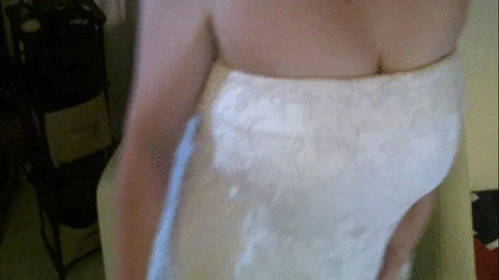 Smoking/Masturbating in wedding dress