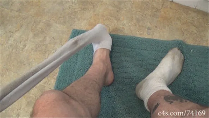 Dirty Male Feet Washing