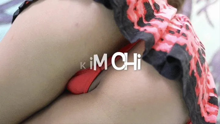 Kim Chi models her thong upskirt