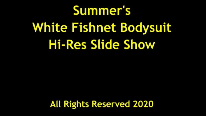 Summer's White Mesh Bodysuit Slide Show