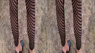 3D - Sexy Fishnet Outfit with very short Mini Skirt