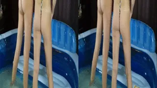 3D - Alina and Christina in Xtra small swimsuits in a pool