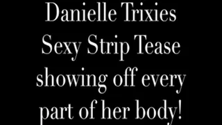 Slutty Danielle Trixie teases pantless up-skirt!