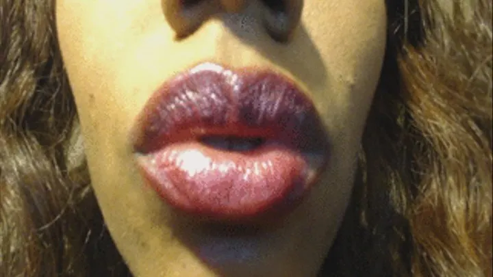 Long tongue Red lips