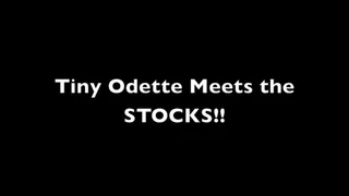 Tiny Odette Meets The Stocks! FF, Feet