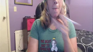 Elf smoking with tittys