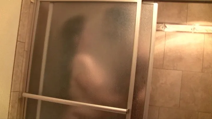 BBW PAWG is in the shower with thin black man and he fucks her and gets his big black cock sucked