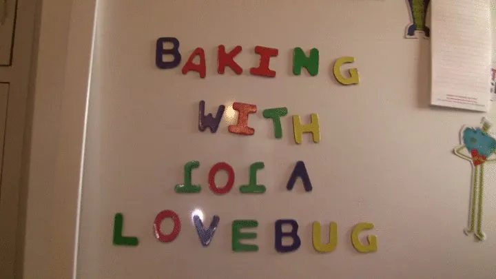 Lola Love Bug is naked and making and and baking brownies