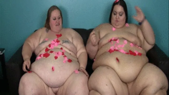 SSBBW Airabella and SSBBW Apple Bomb are being fed Valentines Chocolate by Max Striker