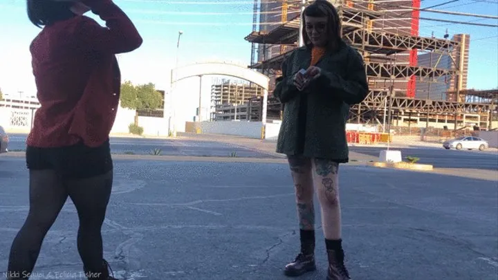 Daria and Jane Smoke Cigarettes in Vegas