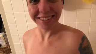 Shower Slut Swallows Cum POV BJ