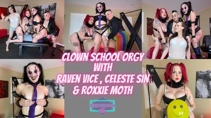 Clown Orgy w Roxxie, Raven & Celeste