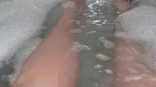 Bubble Bath foot tease