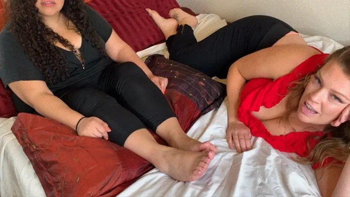 Goddess Jordyn and Salvi Solez caught you foot boy!