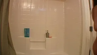 Awesome babe is having a shower