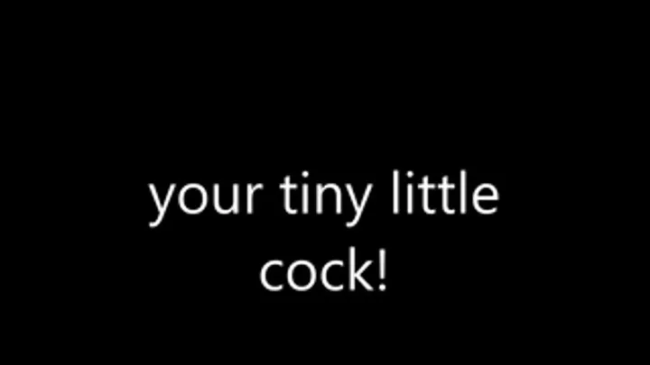 tiny cock humiliation