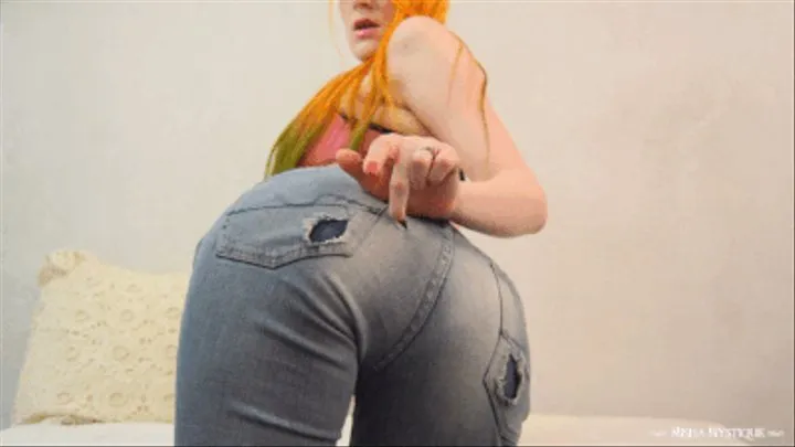 Ass Worship in Old Designer Jeans