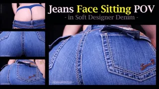 Jeans Face Sitting POV in Soft Designer Denim