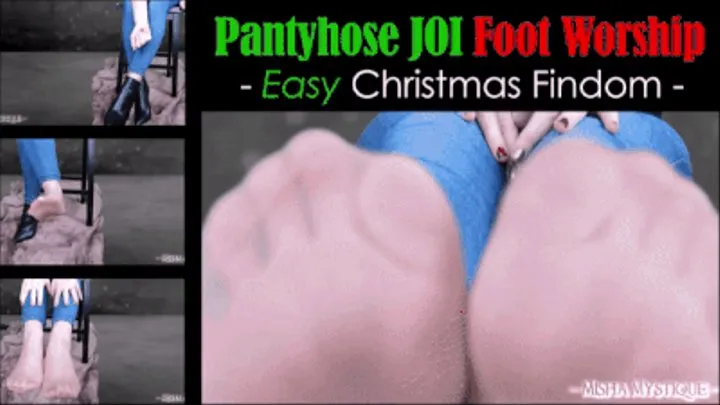 Pantyhose JOI Foot Worship Easy Christmas Findom