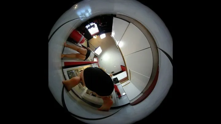 **360 VR** Giantess Discover You In Their Kitchen