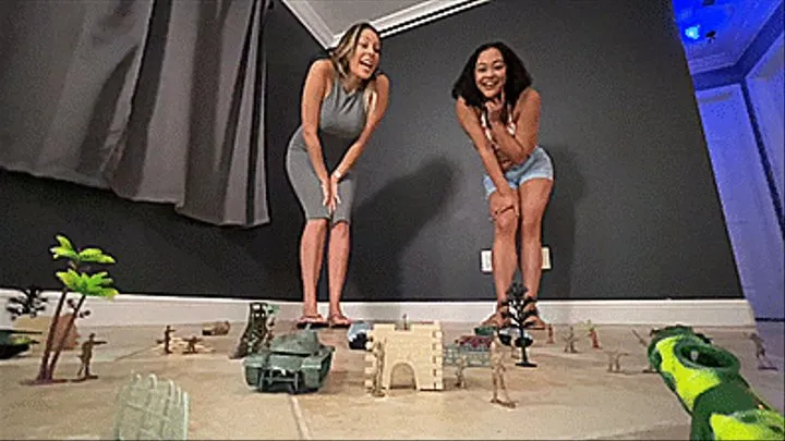 Giant Goddesses Destroy Tiny Military Town With Macy Divine & Nikki Brooks