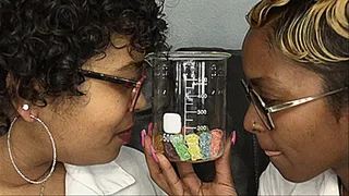 Sexy Scientist Step-Sisters Devour Shrunken Gummy People With Indie & Phoenix Fire