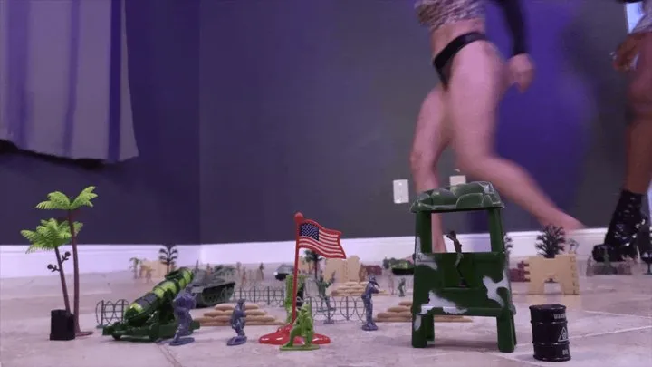 Evil Cat Giantess Goddesses Destroy Tiny Military With Brenda Renee & Maria Jade