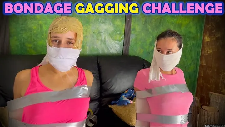 Khloe and Yurca's Ultimate Bondage Gagging Challenge - Duct Tape, OTM & OTN Gags, and Restraint Play with Mary