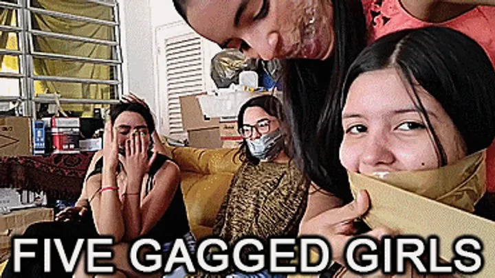 The Gagging Of Five Silly Girls